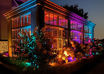 Gemstone Lighting in a residential home